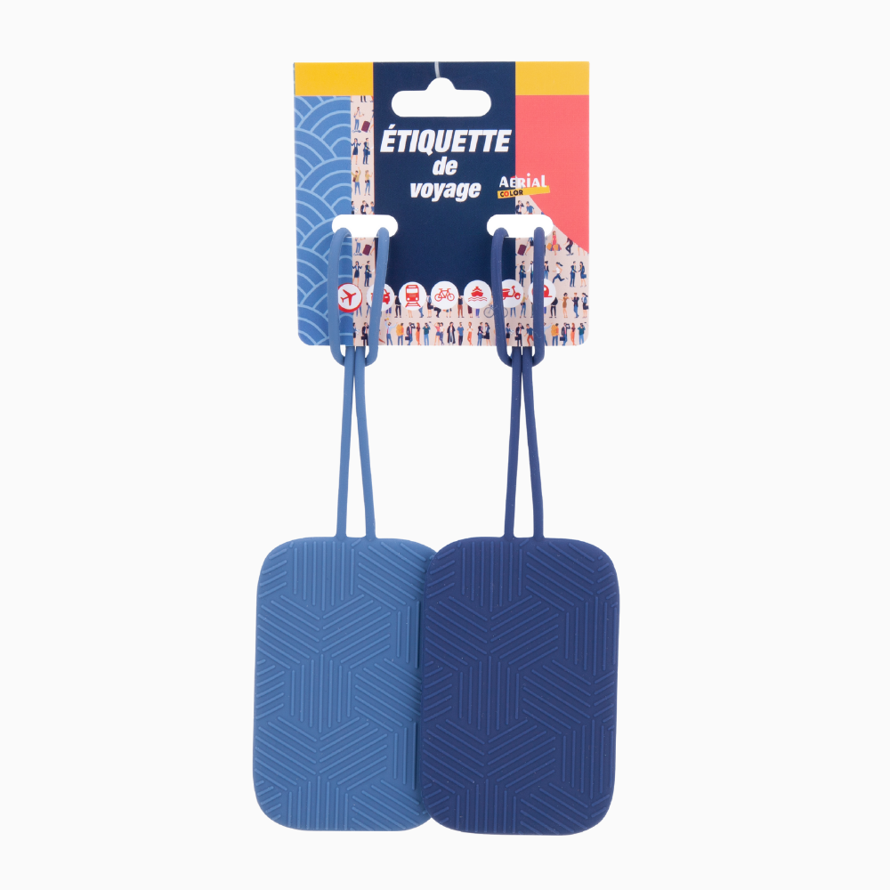 ACCESSOIRES - Lot de 2 porte étiquettes - Silicone - Jaune+Gris - Baggyver