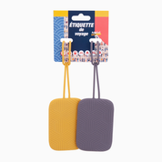 ACCESSOIRES - Lot de 2 porte étiquettes - Silicone - Jaune+Gris - Baggyver