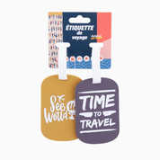 ACCESSOIRES - Lot de 2 porte étiquettes 10cm - PVC - Bleu+Bleu fonce - Baggyver