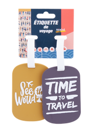 Lot de 2 porte-étiquettes de bagage en PVC – Aerial
