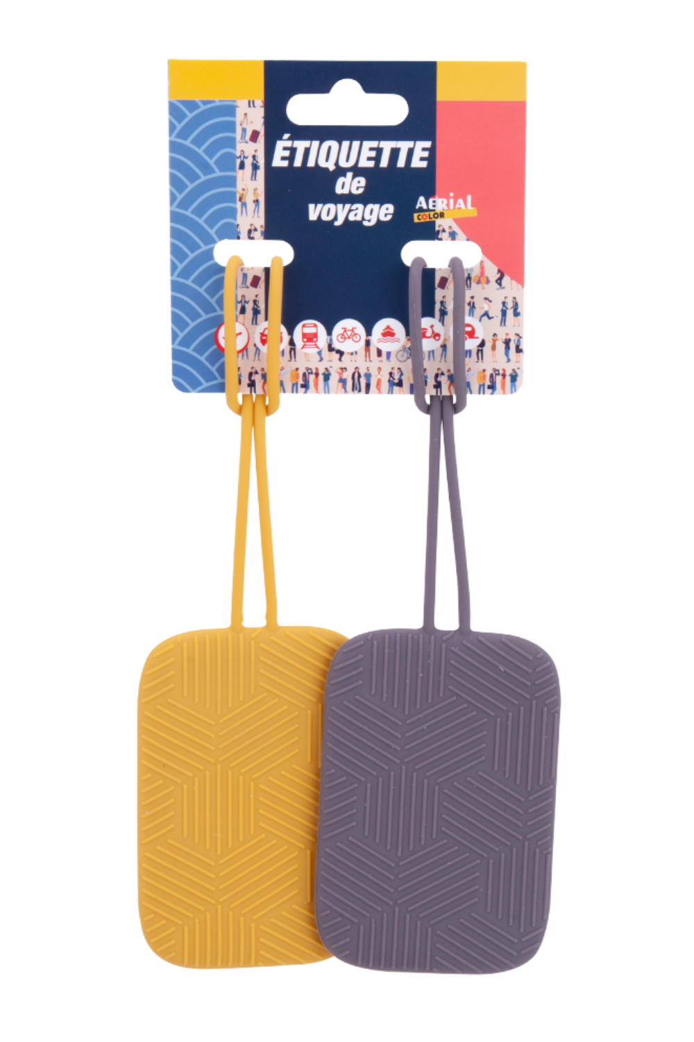 Lot de 2 porte-étiquettes en silicone coloré – Aerial