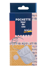 Pochette tour de cou de voyage avec poche zippée – Aerial