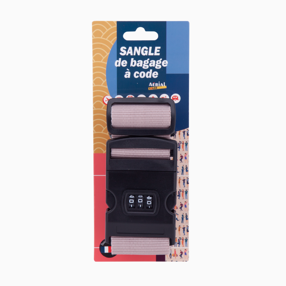ACCESSOIRES - Sangle a code réglable pour Bagages, Boucle de déblocage latérale - Baggyver