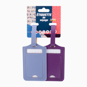 ACCESSOIRES - Lot de 2 porte étiquettes 10.5cm - PU - Bleu+Violet - Baggyver