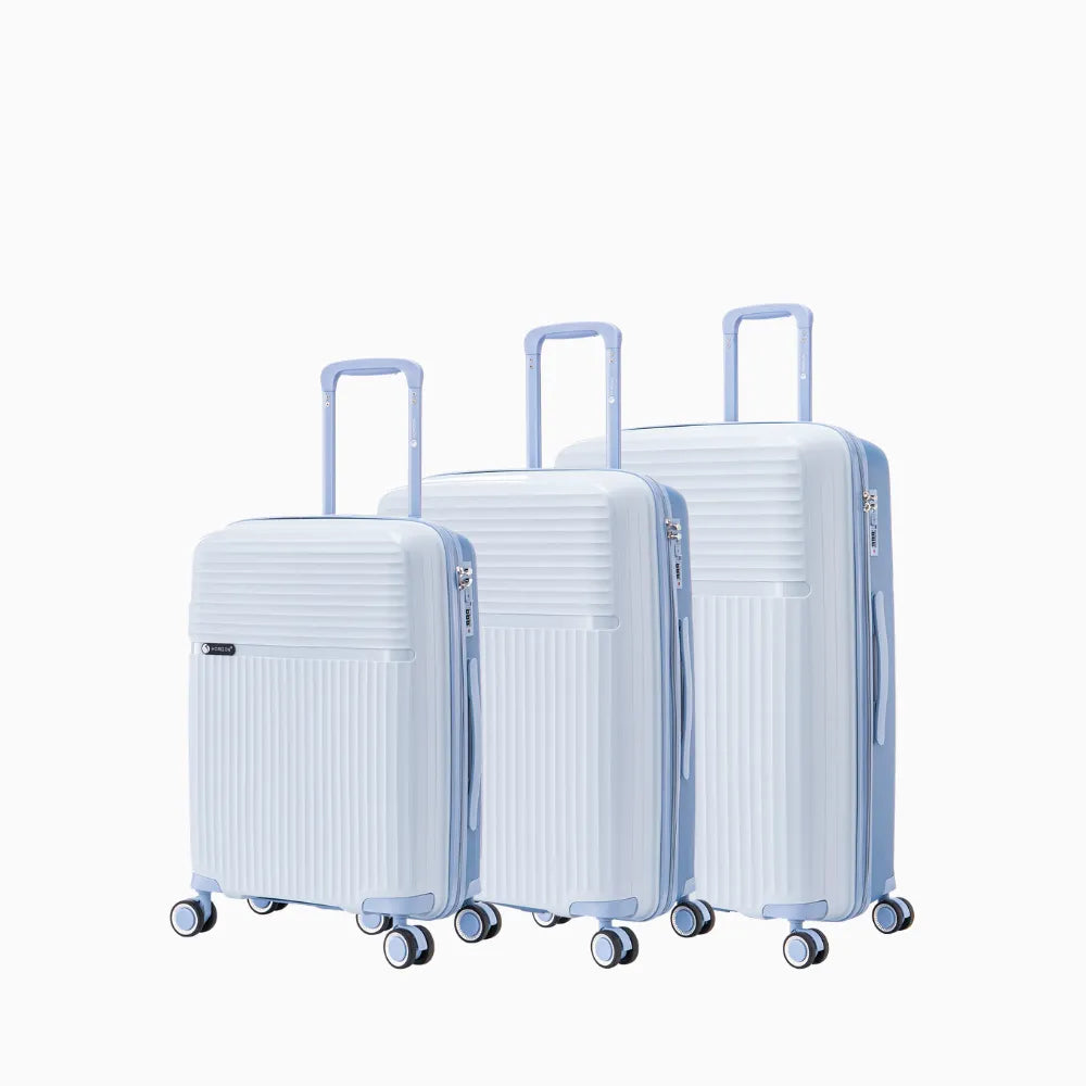 TWINNY - Lot de 3 valises trolley 55/65/75cm - PP - Coloris au choix - Baggyver
