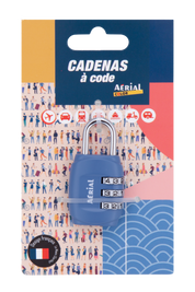 Cadenas métallique à code réglable – Aerial