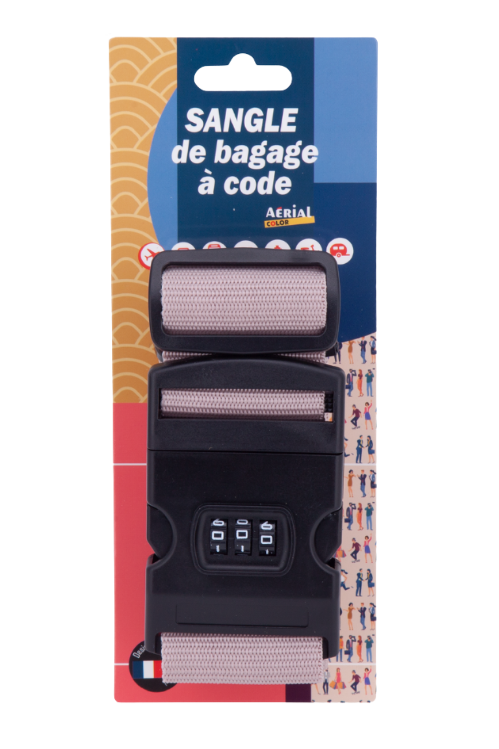 Sangle à code réglable – Sécurité pour valise et bagage – Aerial