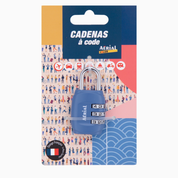 ACCESSOIRES - 1 Cadenas Métaliques , Fermeture par Code Réglable - Bleu - Baggyver