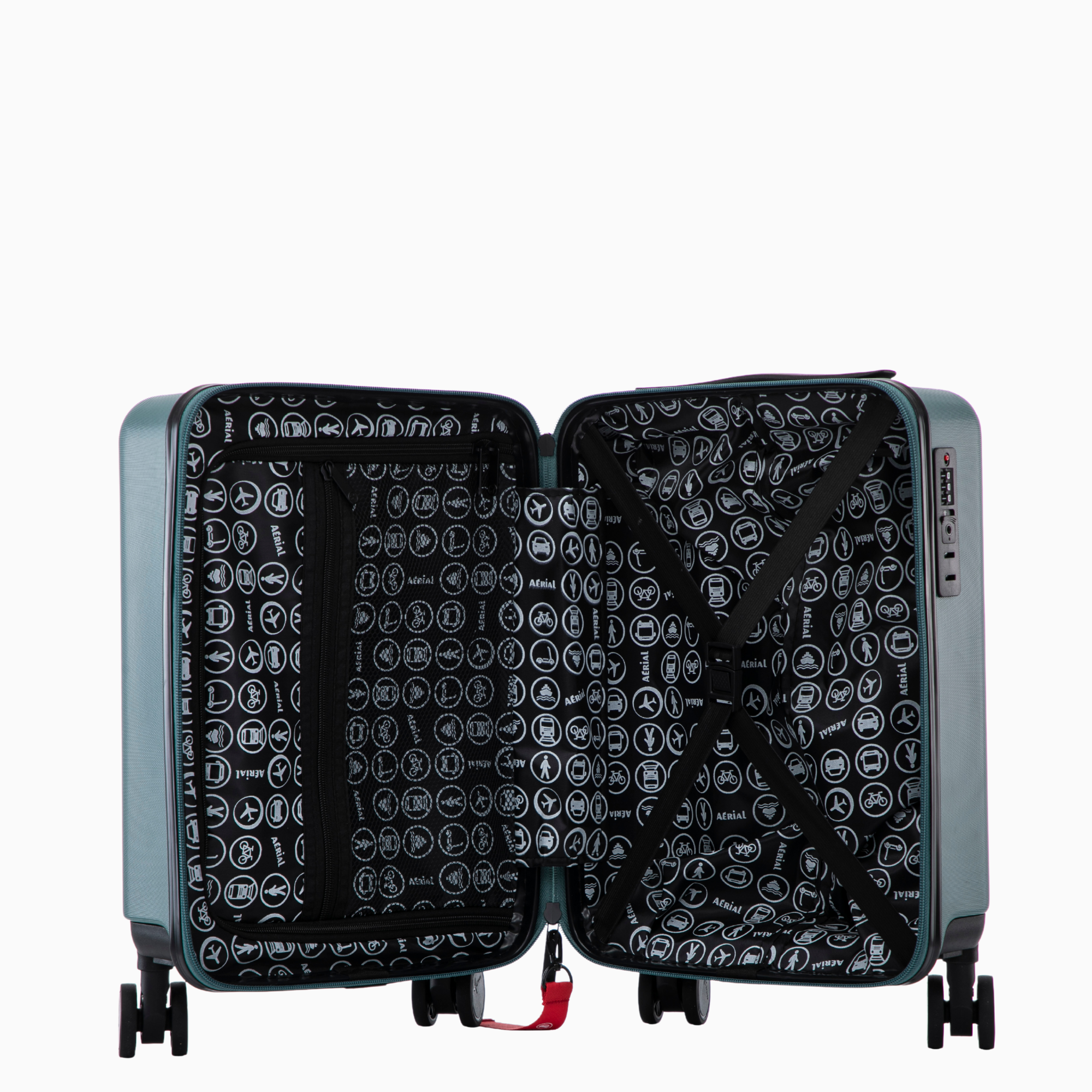 Valise underseat rigide FLEX à roues amovibles - Taille XS - Aérial - Baggyver