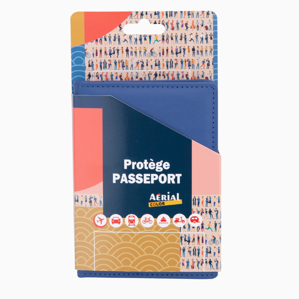 ACCESSOIRES - Pochette de protection Passeport - PU - Bleu - Baggyver