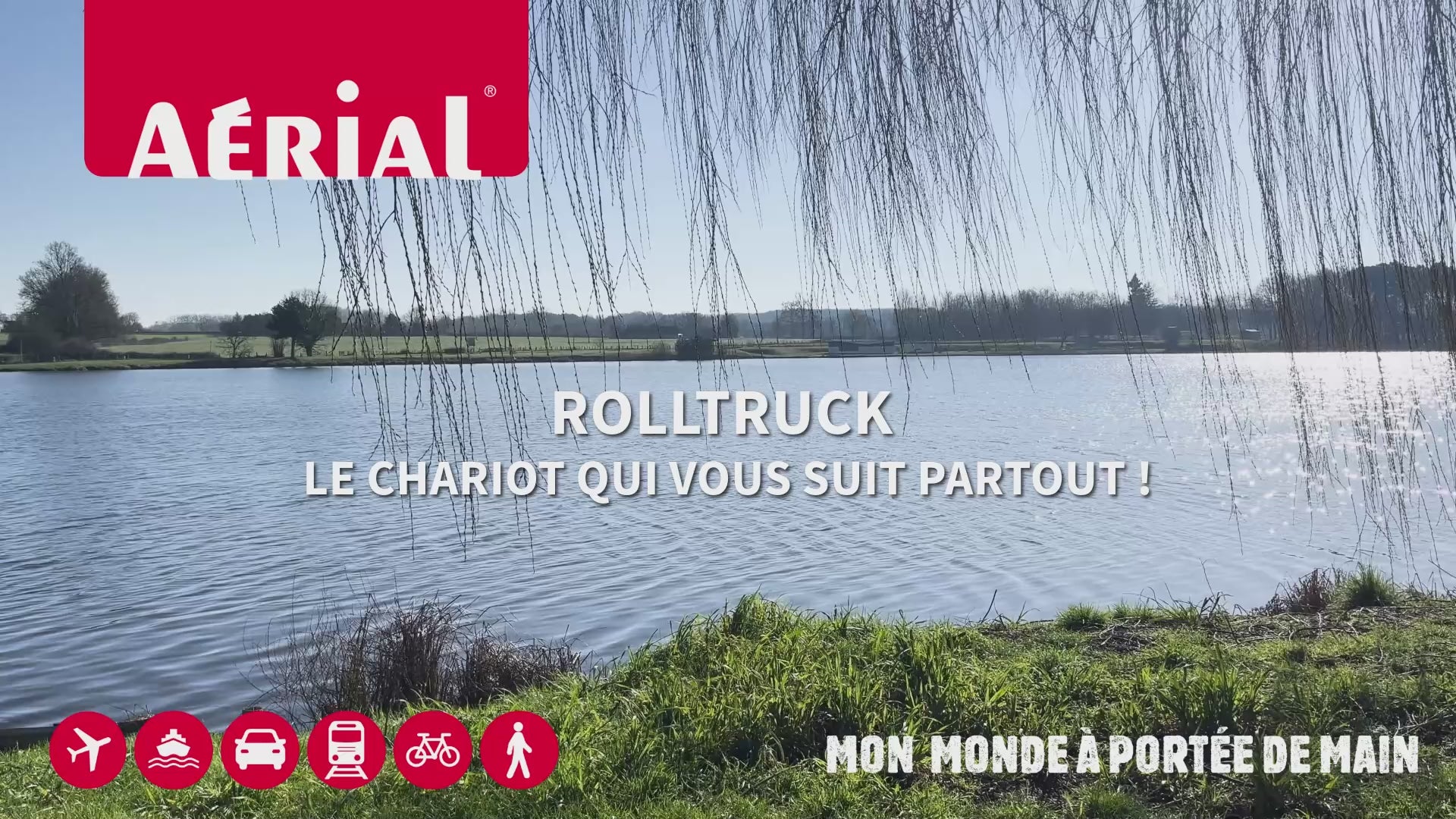 Chariot de transport pliable ROLLTRUCK - 84x45x53 cm - Aérial