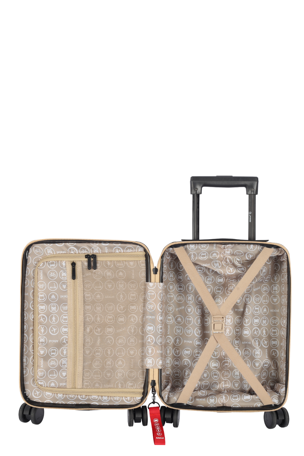 Valise underseat rigide FLEX FANTAISIE à roues amovibles - Taille XS - Aérial - Baggyver