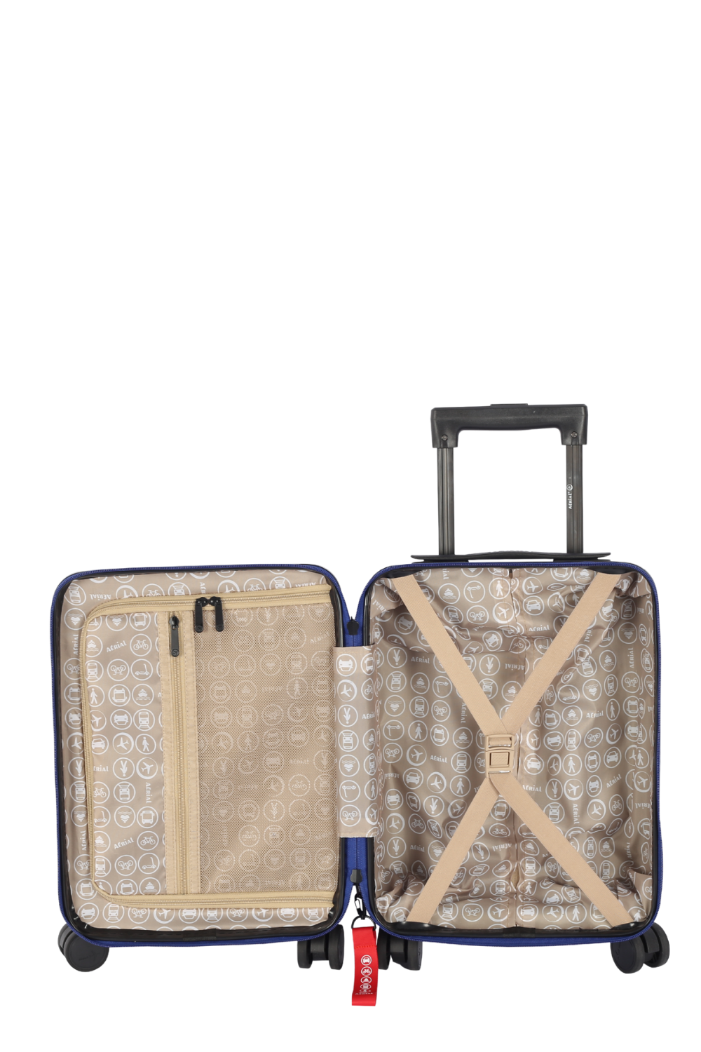 Valise underseat rigide FLEX FANTAISIE à roues amovibles - Taille XS - Aérial - Baggyver