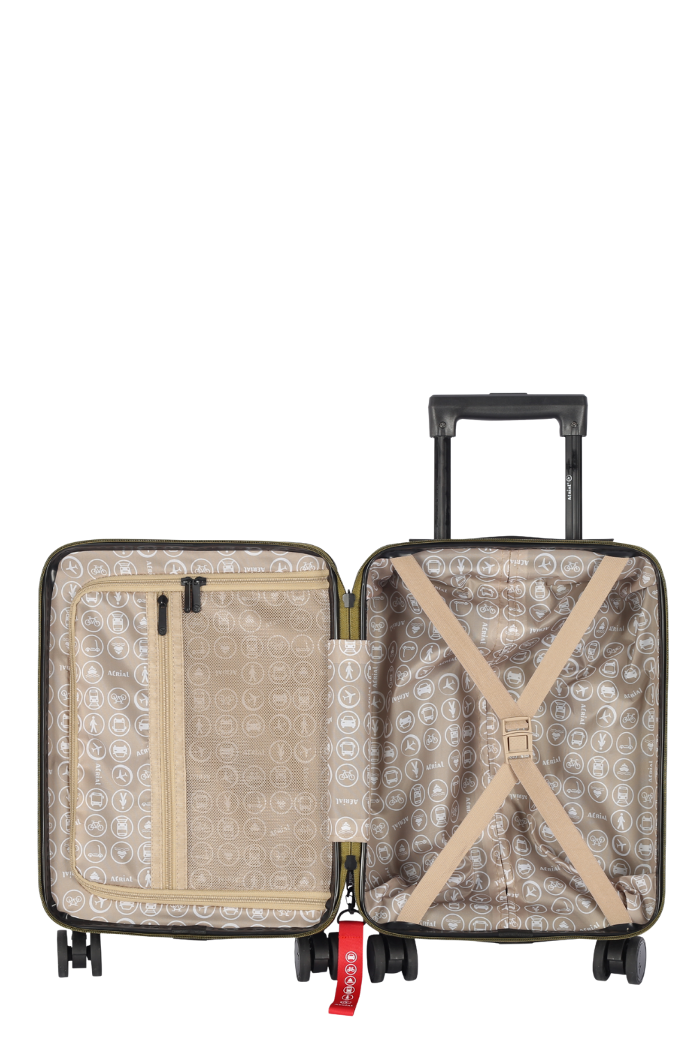 Valise underseat rigide FLEX FANTAISIE à roues amovibles - Taille XS - Aérial - Baggyver