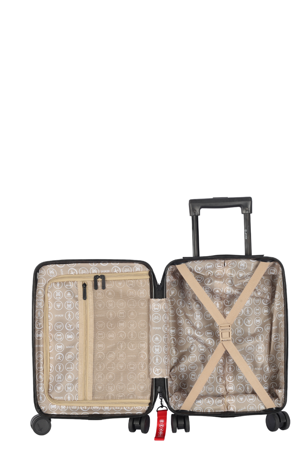 Valise underseat rigide FLEX FANTAISIE à roues amovibles - Taille XS - Aérial - Baggyver