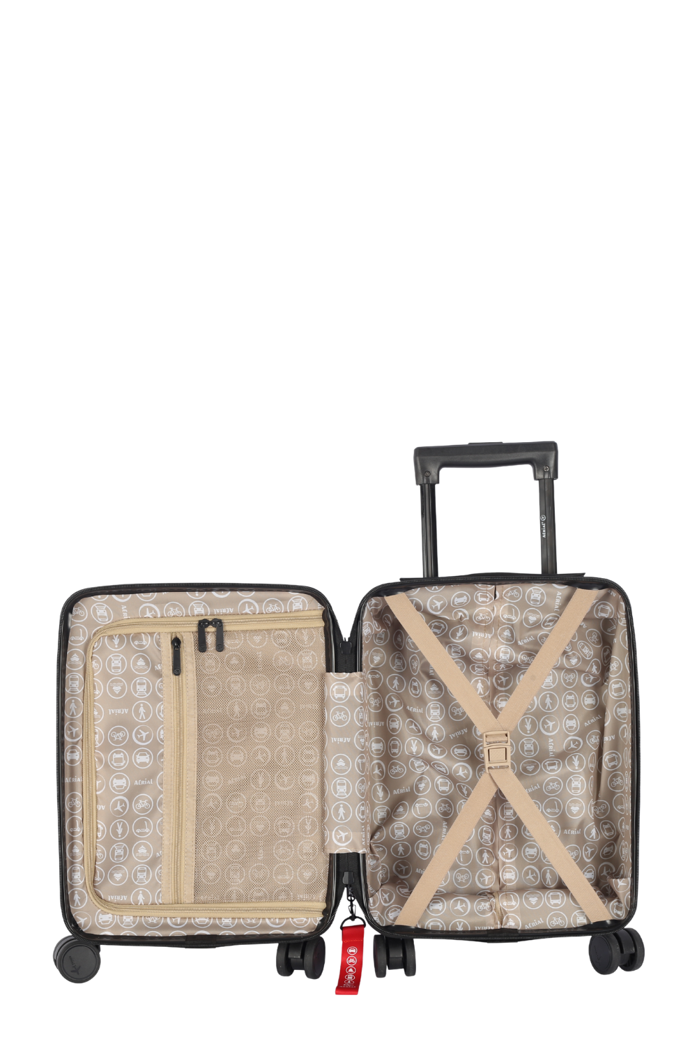 Valise underseat rigide FLEX FANTAISIE à roues amovibles - Taille XS - Aérial - Baggyver